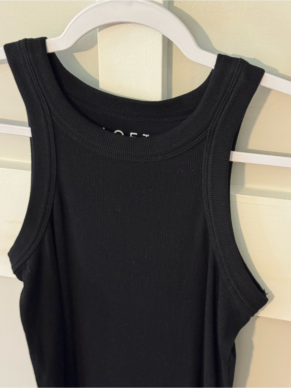 LOFT Black Ribbed Racerback Tank - Picture 4 of 4